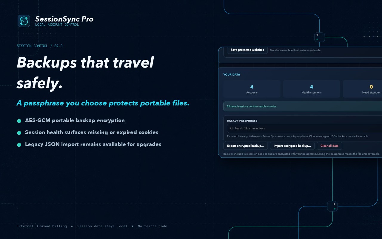 SessionSync Pro, screen 4