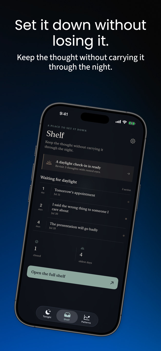 Stillpoint on iPhone, screen 3